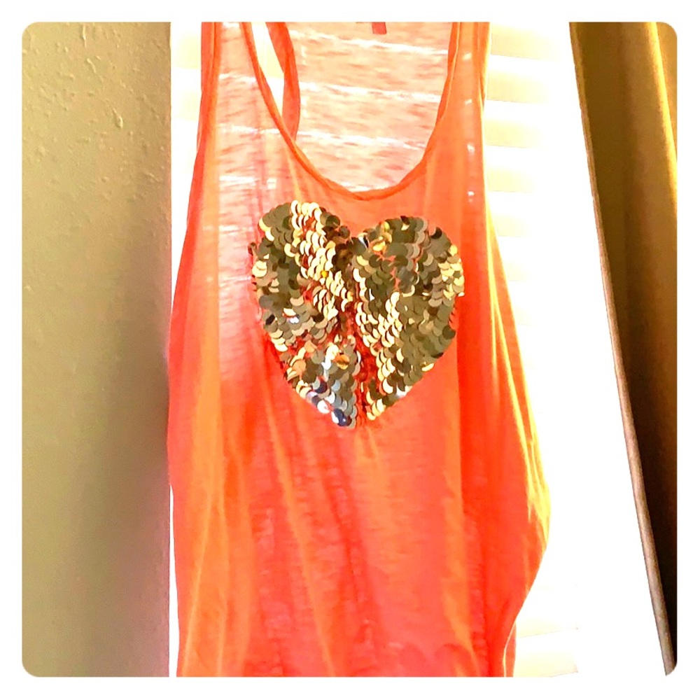 Victoria’s Secret sequence heart oversized tank